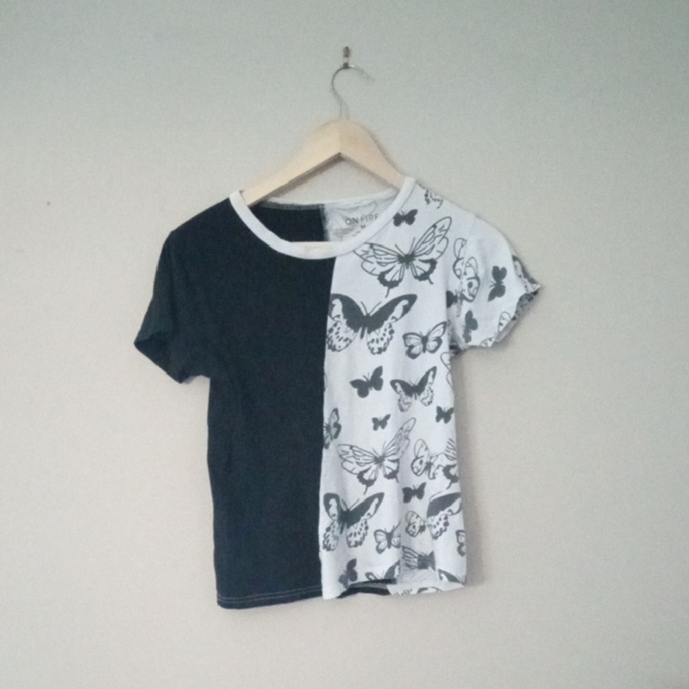 On Fire Blue Short Sleeve Tee with Soft Cotton Blend